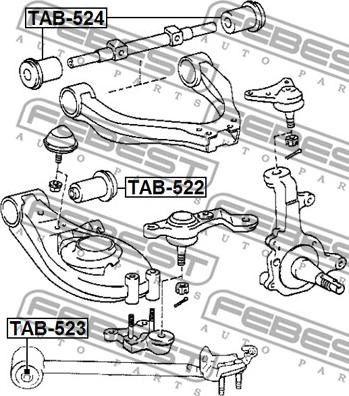 Febest TAB-522 - Сайлентблок, важеля підвіски колеса autozip.com.ua