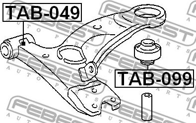 Febest TAB-099 - Сайлентблок, важеля підвіски колеса autozip.com.ua