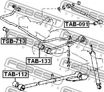 Febest TAB-091 - Сайлентблок, важеля підвіски колеса autozip.com.ua