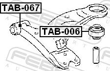 Febest TAB-067 - Сайлентблок, важіль підвіски колеса autozip.com.ua