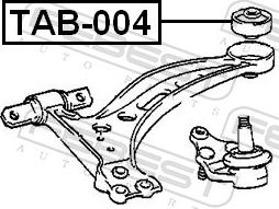 Febest TAB-004 - Сайлентблок, важіль підвіски колеса autozip.com.ua