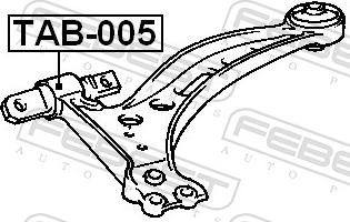 Febest TAB-005 - Сайлентблок, важіль підвіски колеса autozip.com.ua