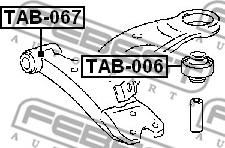 Febest TAB-006 - Сайлентблок, важеля підвіски колеса autozip.com.ua