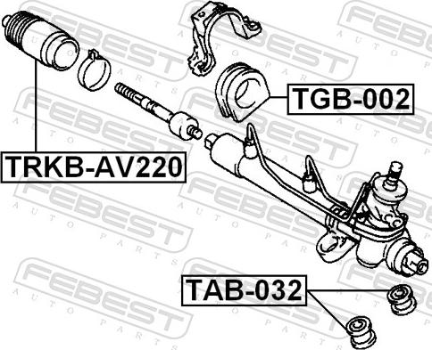 Febest TAB-032 - Підвіска, кермове управління autozip.com.ua