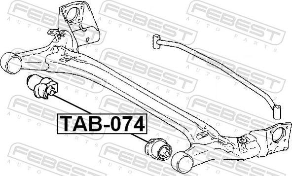 Febest TAB-074 - Втулка, балка мосту autozip.com.ua