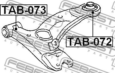 Febest TAB-073 - Сайлентблок, важеля підвіски колеса autozip.com.ua