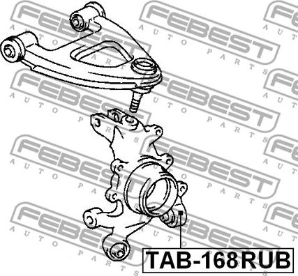 Febest TAB-168RUB - Сайлентблок, важеля підвіски колеса autozip.com.ua