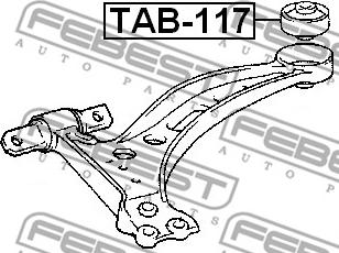 Febest TAB-117 - Сайлентблок, важеля підвіски колеса autozip.com.ua