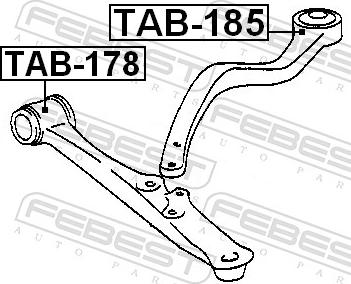Febest TAB-185 - Сайлентблок, важіль підвіски колеса autozip.com.ua