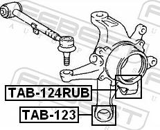 Febest TAB-124RUB - Сайлентблок, важіль підвіски колеса autozip.com.ua