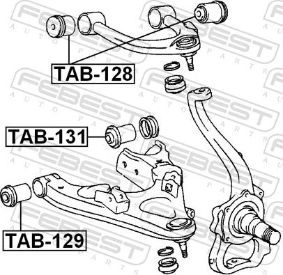 Febest TAB-129 - Сайлентблок, важіль підвіски колеса autozip.com.ua