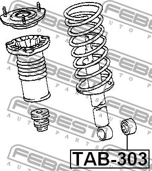 Febest TAB-303 - Сайлентблок стійки, амортизатора autozip.com.ua