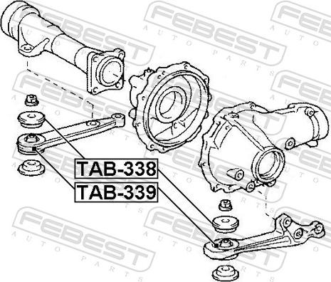 Febest TAB-338 - Опора, диференціал autozip.com.ua