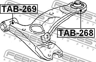 Febest TAB-269 - Сайлентблок, важеля підвіски колеса autozip.com.ua