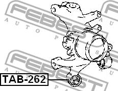 Febest TAB-262 - Сайлентблок рычага TOYOTA CARINA. COROLLA 92-02 задн. мост Пр-во FEBEST autozip.com.ua