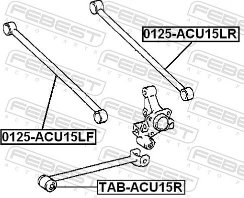 Febest TAB-ACU15R - Сайлентблок, важіль підвіски колеса autozip.com.ua
