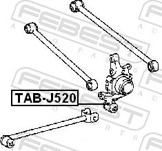 Febest TAB-J520 - Сайлентблок, важіль підвіски колеса autozip.com.ua
