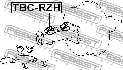 Febest TBC-RZH - Головний гальмівний циліндр autozip.com.ua