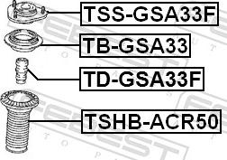 Febest TD-GSA33F - Відбійник, буфер амортизатора autozip.com.ua