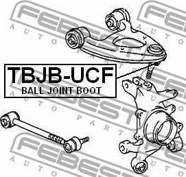 Febest TBJB-UCF - Ремонтний комплект, що несуть / напрямні шарніри autozip.com.ua
