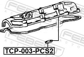 Febest TCP-003-PCS2 - Кільце ущільнювача, шахта свічки autozip.com.ua