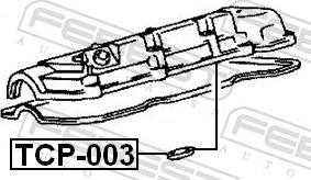Febest TCP-003 - Кільце ущільнювача, шахта свічки autozip.com.ua