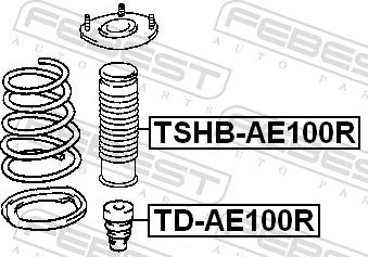 Febest TD-AE100R - Відбійник, буфер амортизатора autozip.com.ua