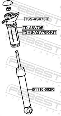 Febest TD-ASV70R - Відбійник, буфер амортизатора autozip.com.ua