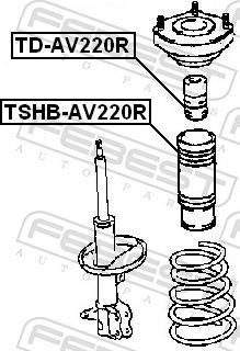 Febest TD-AV220R - Відбійник, буфер амортизатора autozip.com.ua