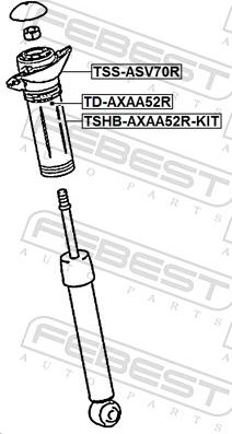 Febest TD-AXAA52R - Відбійник, буфер амортизатора autozip.com.ua