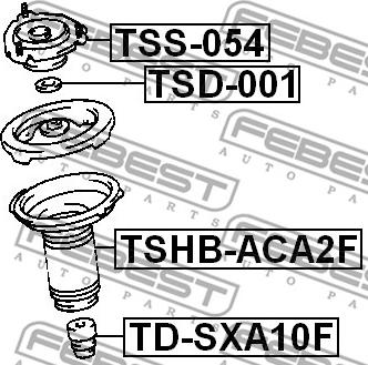 Febest TSS-054 - Опора стійки амортизатора, подушка autozip.com.ua