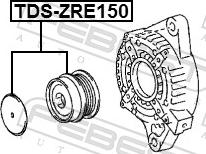 Febest TDS-ZRE150 - Ремінний шків, генератор autozip.com.ua