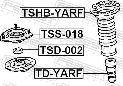 Febest TD-YARF - Відбійник, буфер амортизатора autozip.com.ua
