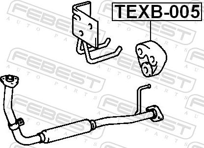 Febest TEXB-005 - Монтажний комплект, система випуску autozip.com.ua