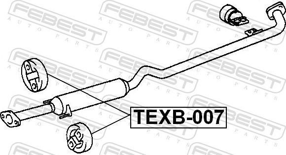 Febest TEXB-007 - Кронштейн, втулка, система випуску autozip.com.ua