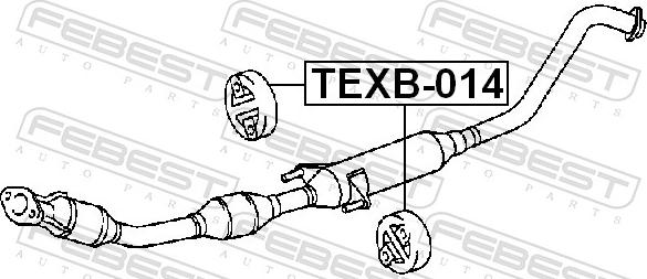 Febest TEXB-014 - Монтажний комплект, система випуску autozip.com.ua