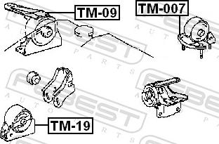 Febest TM-09 - Подушка, підвіска двигуна autozip.com.ua