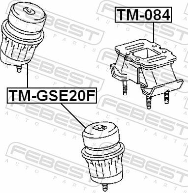 Febest TM-084 - Подушка, підвіска двигуна autozip.com.ua