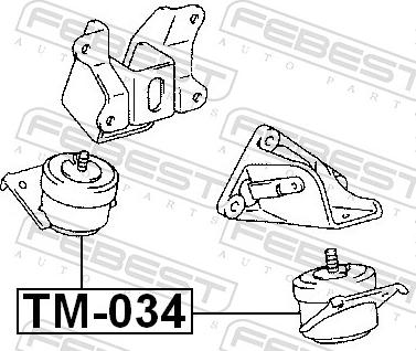 Febest TM-034 - Подушка, підвіска двигуна autozip.com.ua