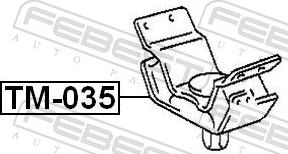 Febest TM-035 - Подушка, підвіска двигуна autozip.com.ua