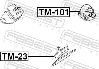 Febest TM-23 - Подушка, підвіска двигуна autozip.com.ua