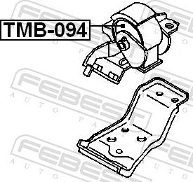 Febest TMB-094 - Подушка, підвіска двигуна autozip.com.ua
