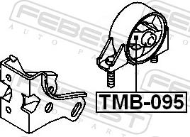 Febest TMB-095 - Подушка, підвіска двигуна autozip.com.ua