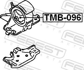 Febest TMB-096 - Подушка, підвіска двигуна autozip.com.ua