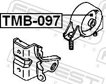 Febest TMB-097 - Подушка, підвіска двигуна autozip.com.ua