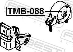 Febest TMB-088 - Подушка, підвіска двигуна autozip.com.ua
