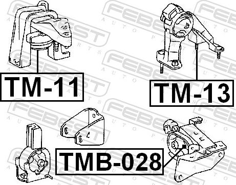 Febest TMB-028 - Подушка, підвіска двигуна autozip.com.ua