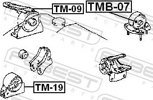 Febest TMB-07 - Подушка, підвіска двигуна autozip.com.ua