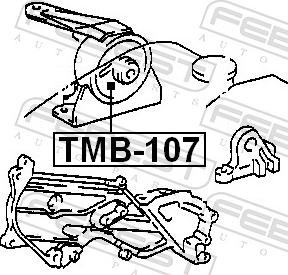 Febest TMB-107 - Подушка, підвіска двигуна autozip.com.ua