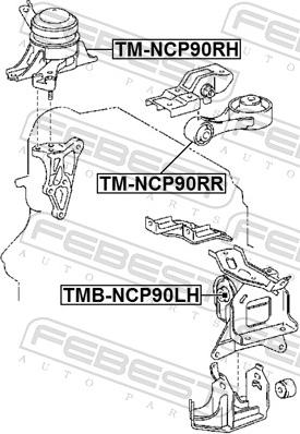 Febest TMB-NCP90LH - Подушка, підвіска двигуна autozip.com.ua